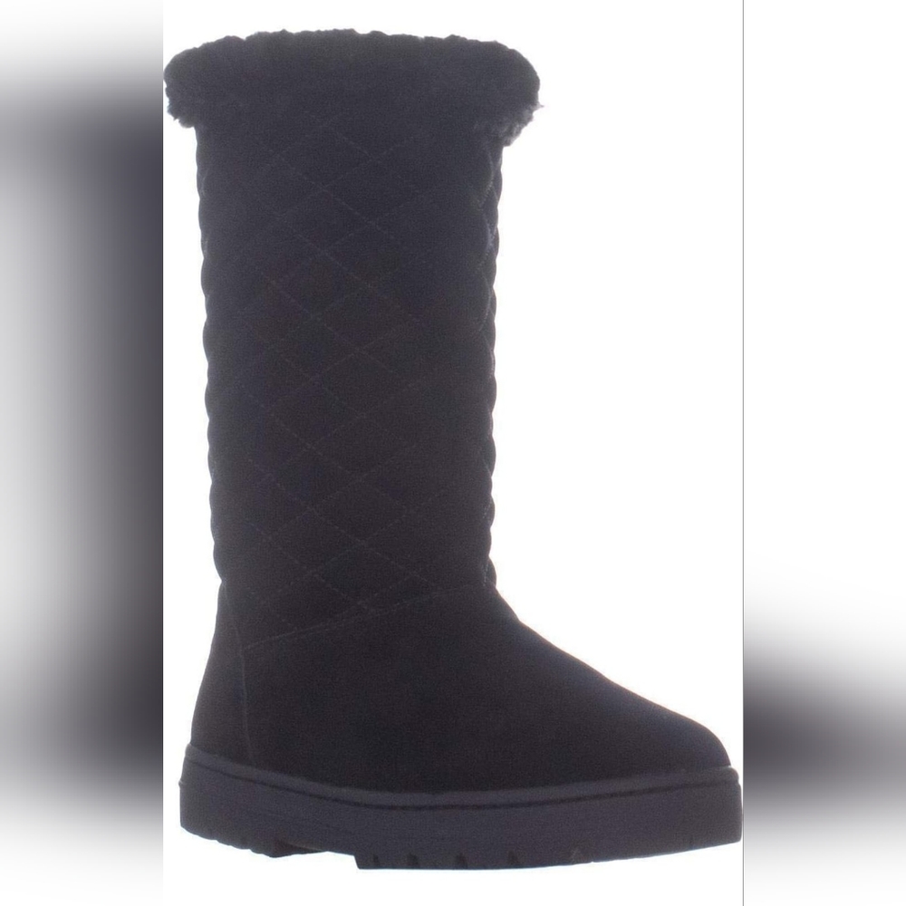 Style & Co. Womens Nickyy Quilted Suede Winter Boots